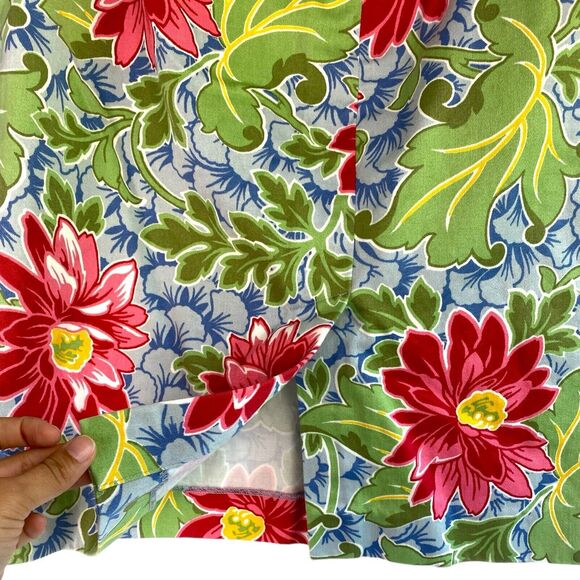 TALBOTS Size 10 Floral Spring A-Line Knee Length Skirt Side Zip 543 - Picture 6 of 8